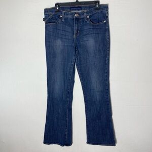 Rock & Republic Med Dark Wash Kasandra Mid Rise Boot Cut Jeans 12